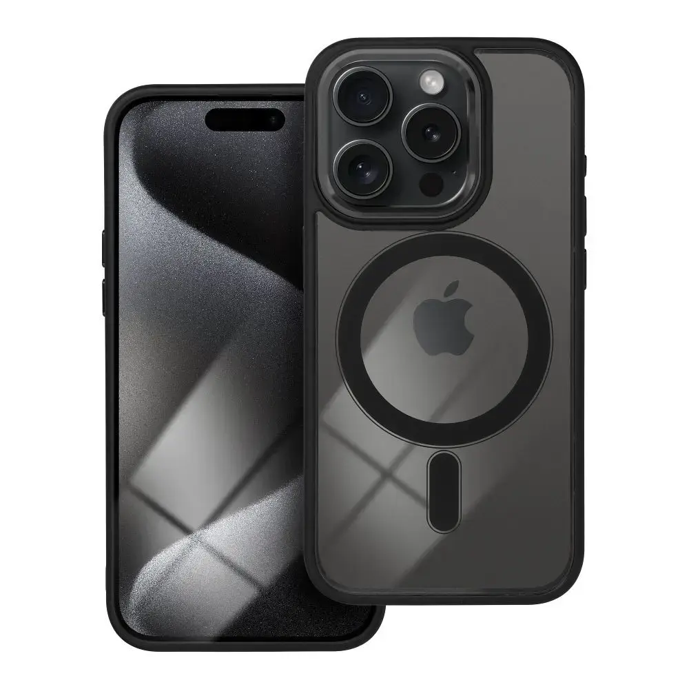 Color Edge Mag maciņš ar MagSafe atbalstu telefonam iPhone 15 Pro melns