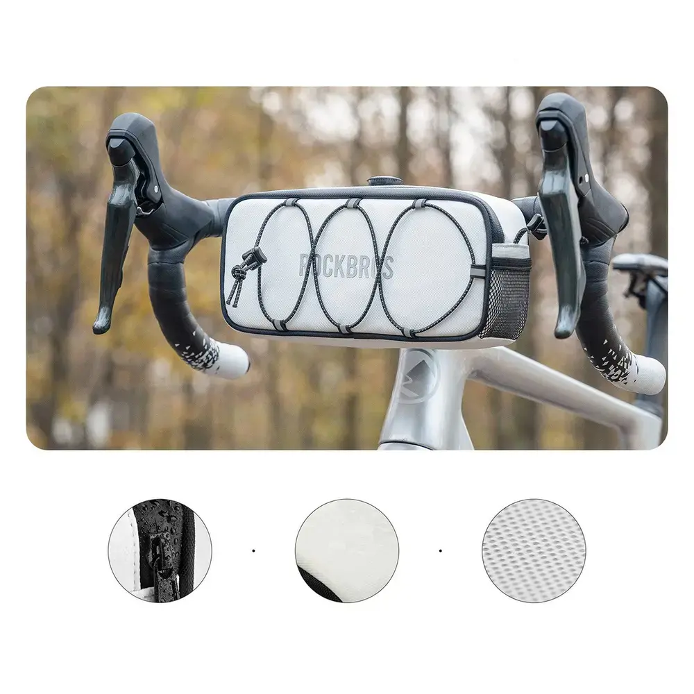 Torba na kierownicę 1,9L Rockbros TL001 ROAD TO SKY wodoodporna – biała