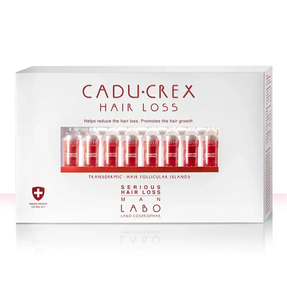 Labo, Cadu-Crex Severe Stage, Anti-Hair Loss, Ampoules Treatment Serum, For Scalp, For Men, 20 pcs, 3.5 ml