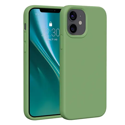 Etteri Silicone phone case for iPhone 12 | iPhone 12 Pro 6.1 light green
