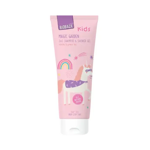 Biobaza, Magic Garden, Shower Gel & Shampoo 2-In-1, 250 ml