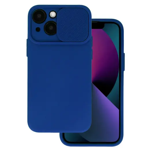 Fusion Camshield Soft maciņš telefonam Samsung Galaxy A55 5G (A556) tumši zils (ar kameras aizsargu)
