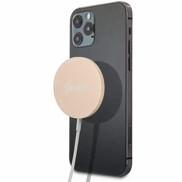 Guess GUCBMSLRD 15W bezvadu lādētājs MagSafe -| 15W | MagSafe | zelta