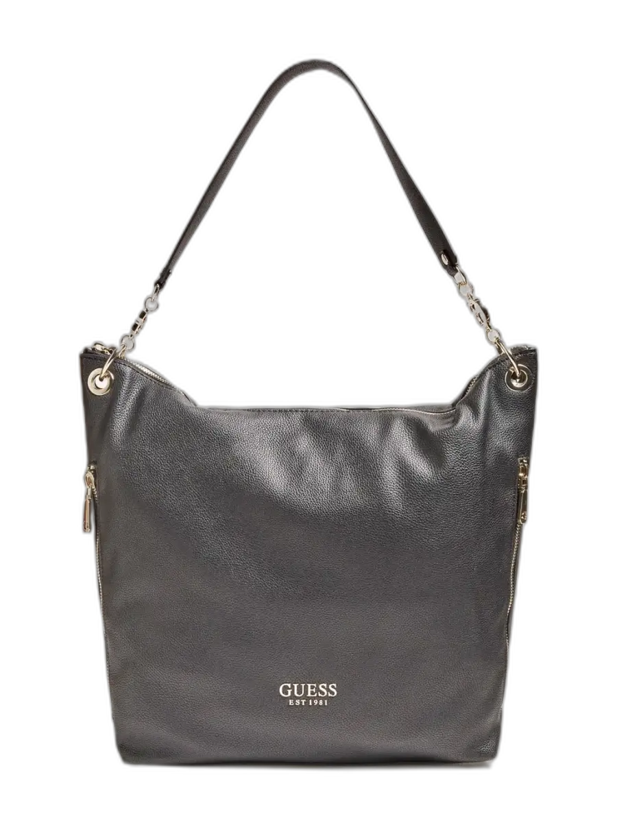 Guess, G Chain, Textile Bag, Black, For Women