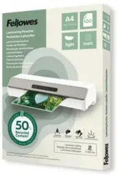 Laminēšanas plēve Fellowes Eco100gab Matte A4
