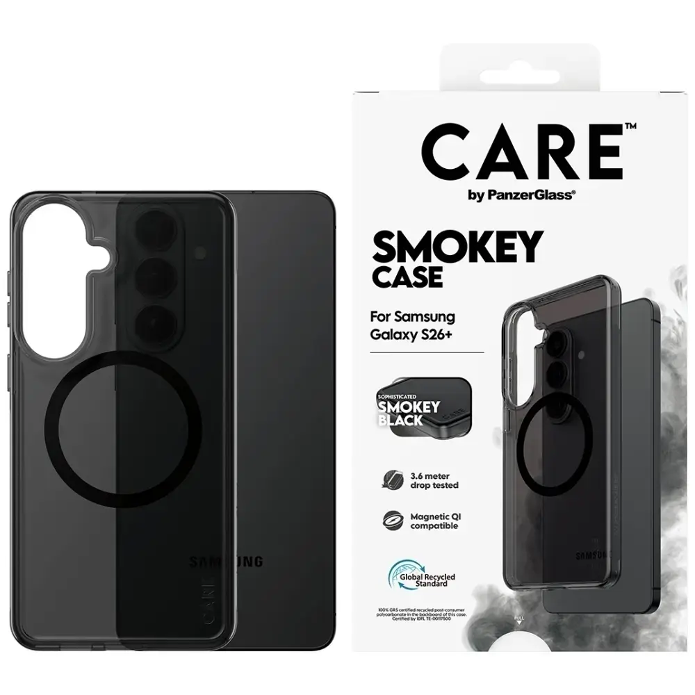 CARE by PanzerGlass Urban Explorer Smokey w. Black Qi maciņš telefonam Samsung Galaxy S26+ (S947) melns