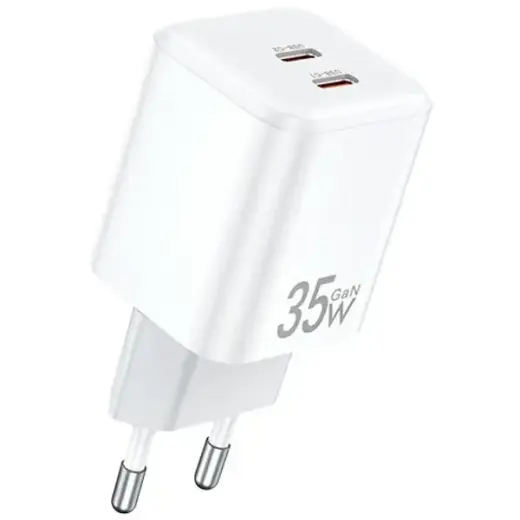 AWEI PD65-EU travel charger | 35W | GaN, PD | USB-C | white