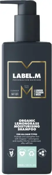 Label.m Organic Lemongrass Moisturising Shampoo for All Hair Types 300 Ml