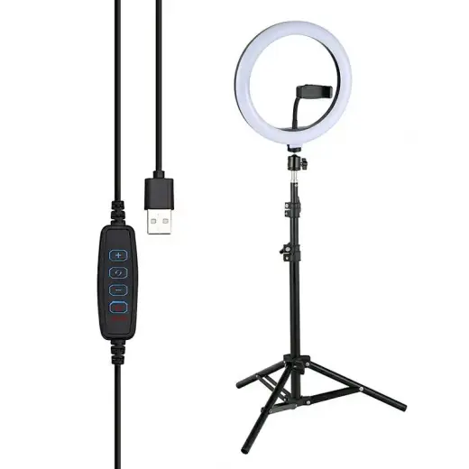 Fusion A02 universālā lampa blogeriem un strīmošanai + statīvs 2,1m