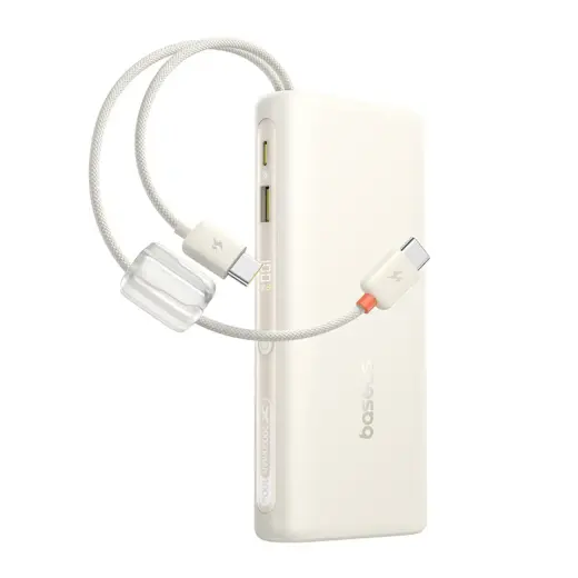 Baseus EnerFill FC41 ārējais akumulators (powerbank) | 20 000 mAh | 100W | USB-C | LED ekrāns | bēšs