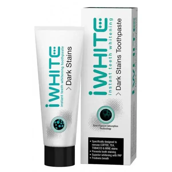 IWHITE Dark Stains Toothpaste Pack 75ml Brush