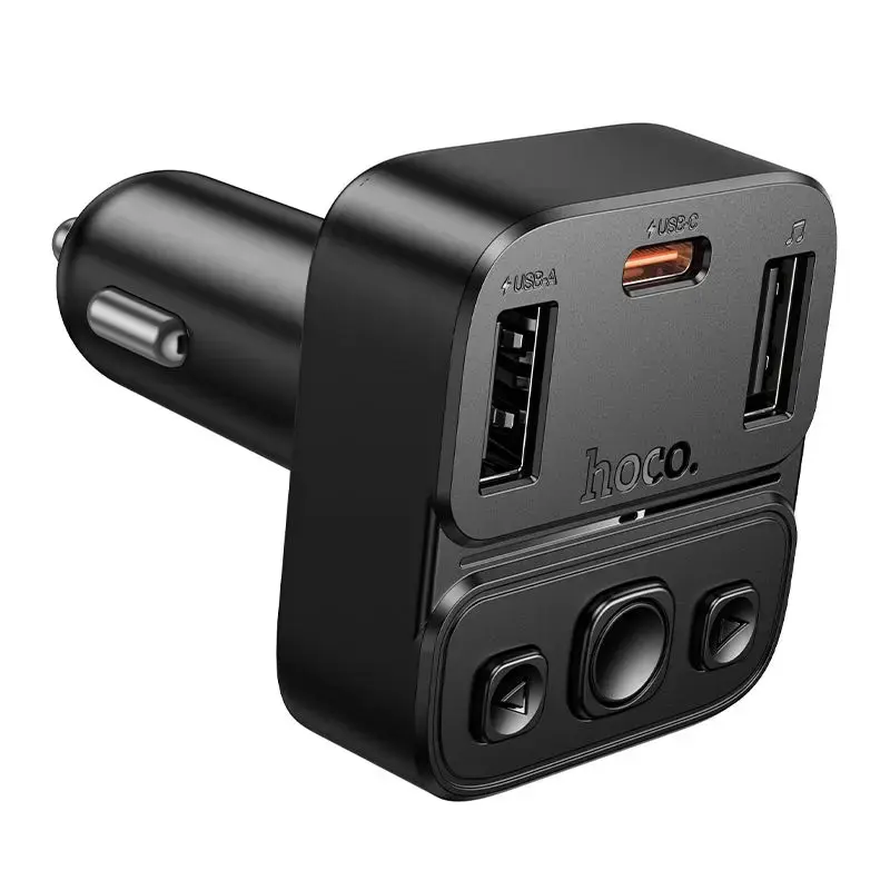 Car transmitter bluetooth Hoco USB A + USB C QC PD 35W E87 black