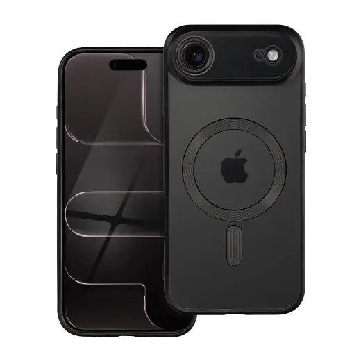 Electro Mag telefono dėklas su MagSafe palaikymu iPhone 17 Air juodas