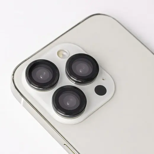 Set of lens glasses for Samsung Galaxy S24 Ultra black frame (5 pcs)