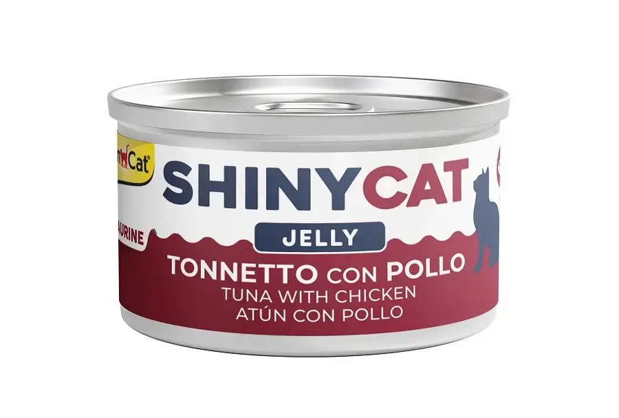 Konservēta barība kaķiem  - Gimborn SHINYCAT JELLY TUNA WITH CHICKEN 70g