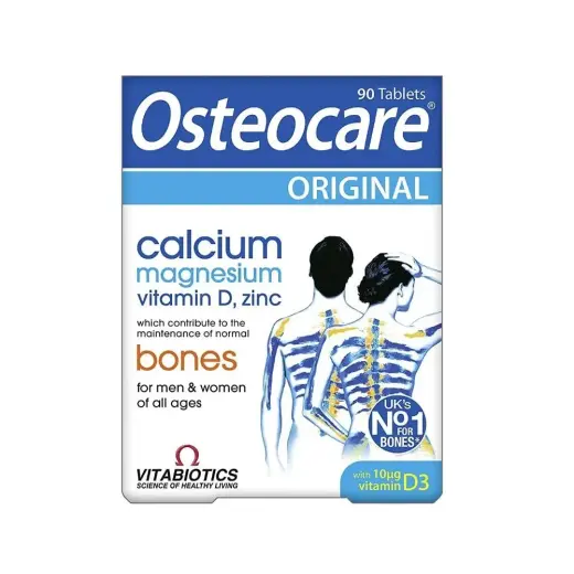 Vitabiotics, Osteocare Original, Vitamin D, Magneziu, Zinc & Calciu, Maintaining A Healthy Skeletal System, Vitamins, 90 capsules