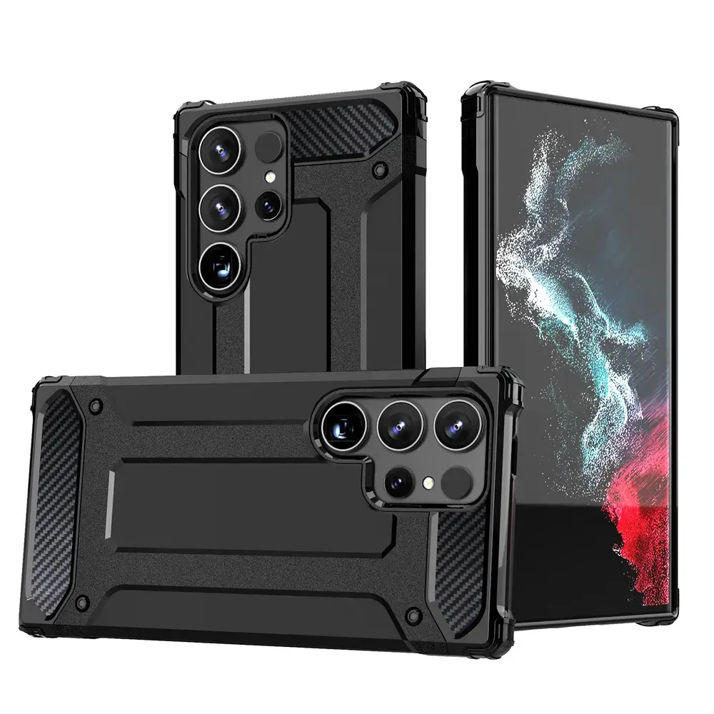 Hybrid Armor Case for Xiaomi Redmi 14C - Black