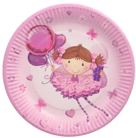 Šķīvis papīra Little Dancer 10gb 23cm