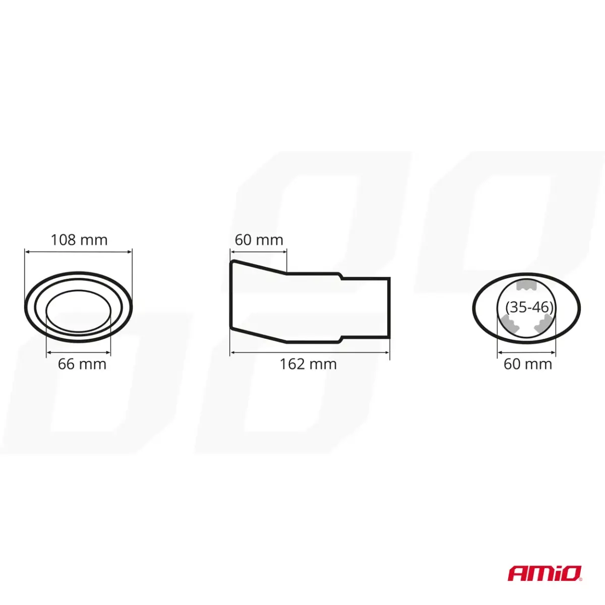 Muffler tail stainless steel MT 005