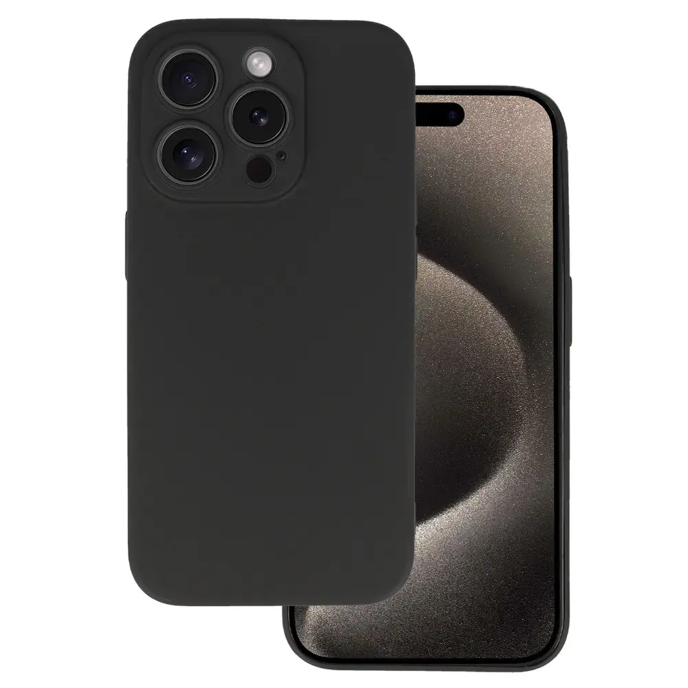 MATT maciņš telefonam iPhone 15 Pro Max melns