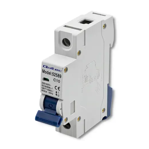Qoltec Overcurrent Circuit Breaker C10 | Fuse | AC | 10A | 1P
