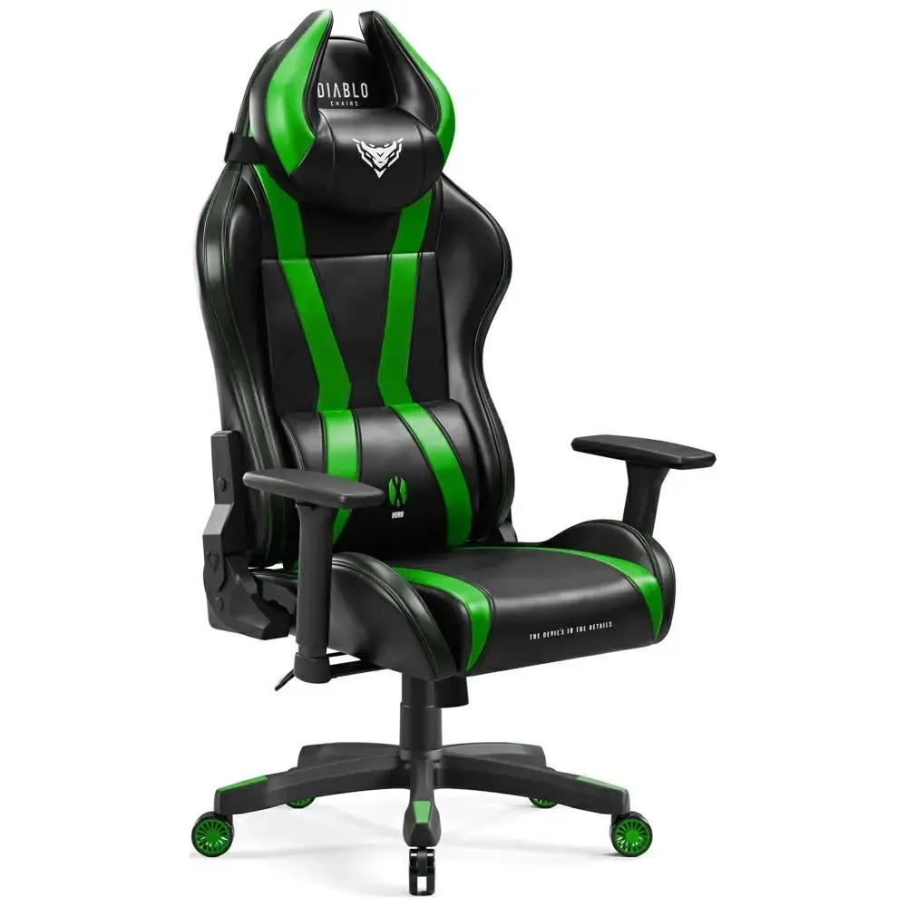Gaming chair Diablo Chairs X-Horn 2.0 Normal Size black-green