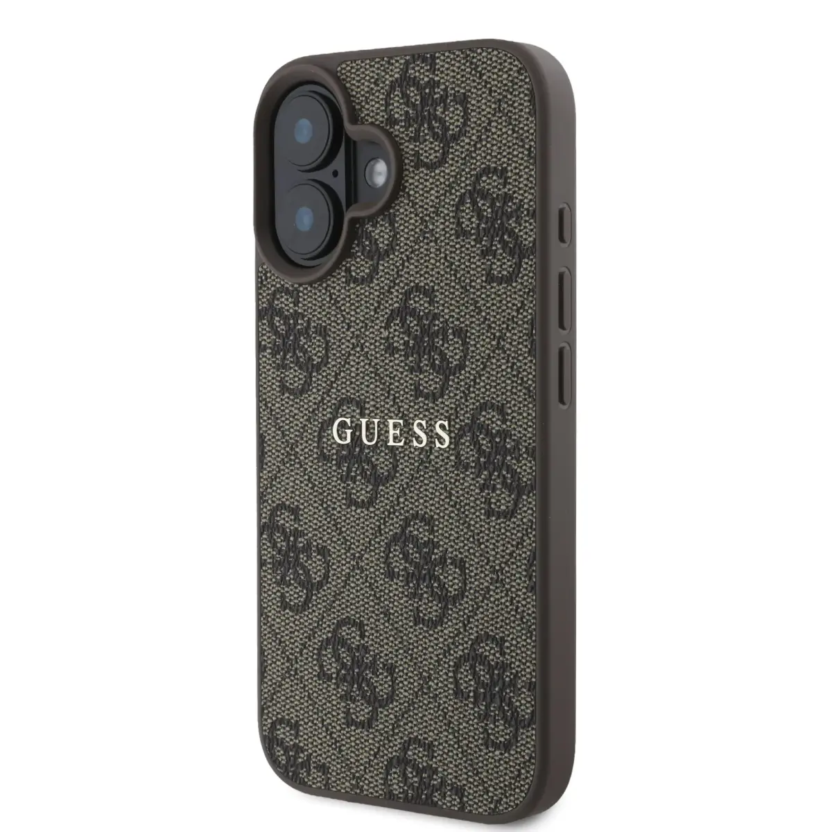 Guess 4G Classic Logo maciņš ar MagSafe atbalstu telefonam iPhone 16 Plus brūns