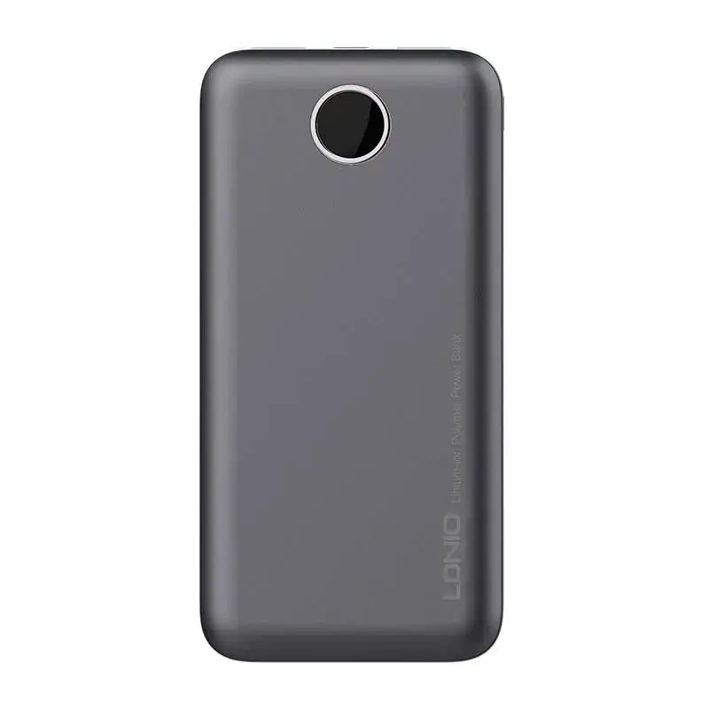 LDNIO PQ10 external battery (powerbank) | 10000 mAh | 22.5W | USB-C, USB-A | LED display | gray