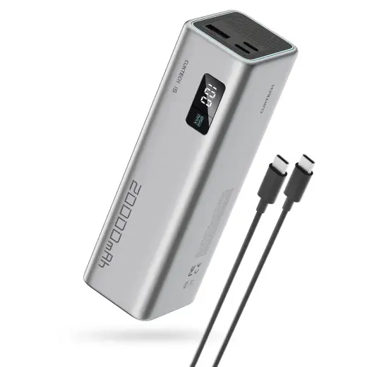 Внешний аккумулятор (powerbank) Cuktech CUKP200XGLGR | 20 000 мА·ч | 100 Вт | USB-C, USB-A | серый