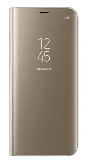 Samsung EF-ZG955CFEGWW Clear View Cover Original Book case for Samsung G955 Galaxy S8 Plus Gold
