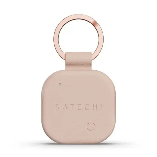 Locator compatible with Apple Find My Satechi Keychain shape Vegan Leather ST-LKCFR desert rose