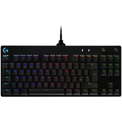 LOGITECH G PRO TKL Corded Mechanical Gaming Keyboard - BLACK - FRA - USB - CLICKY