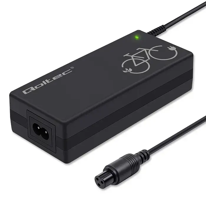 Qoltec Fast Charger for e-bike 36V | 42V | 2A | GX12-3Pin +power cable