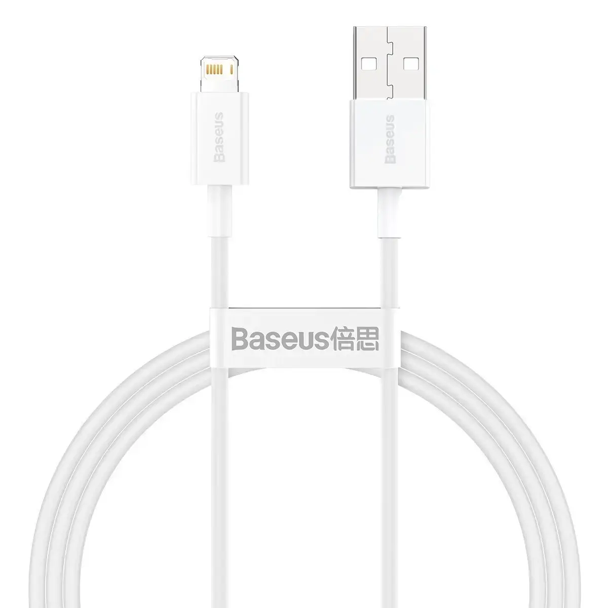 Baseus CALYS-A02 datu pārraides un uzlādes vads | USB-A uz Lightning | 12W | 1m | balts