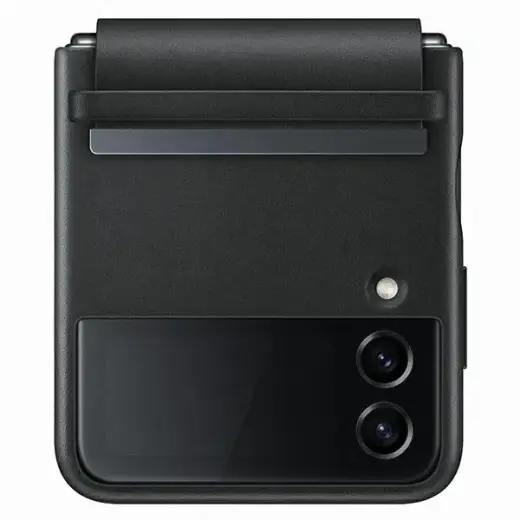 EF-VF721LBE Samsung Leather Cover for Galaxy Z Flip 4 Black