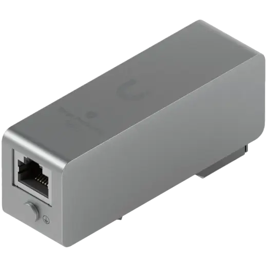 Ubiquiti UACC-ETH-SP-DIN Ethernet Surge Protection Bidirectional protection for up to 10 GbE, PoE++, and 20kA surge discharge for indoor installation