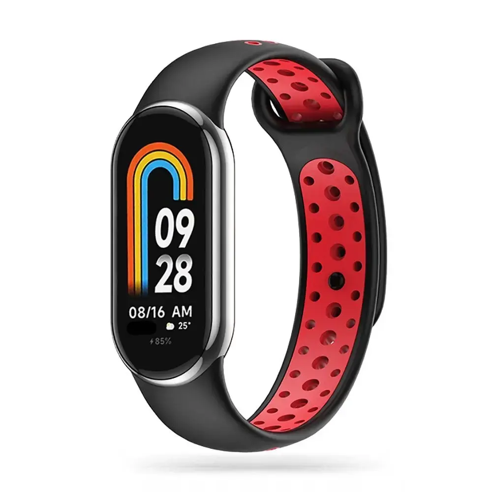Tech-Protect SoftBand Strap for Xiaomi Smart Band 8 | 8 NFC - Black and Red