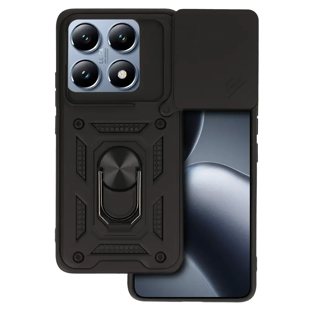 Slide Camera Armor Case for Xiaomi 14T Pro Black