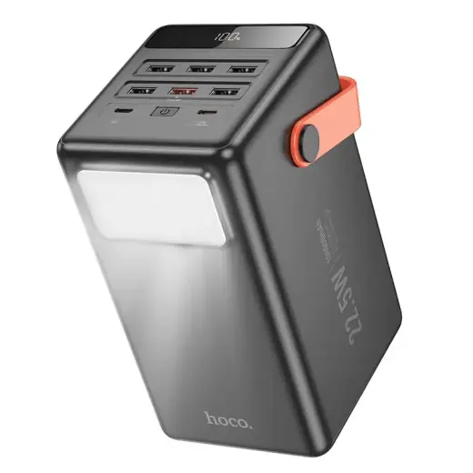 Hoco J142 Power Bank | 100,000 mAh | 22.5W | PD, QC | USB-A, USB-C | LED flashlight | black