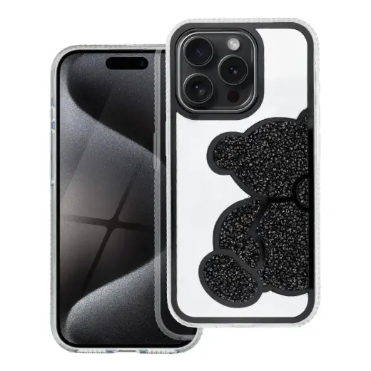 TEDDY BEAR phone case for iPhone 15 Pro black