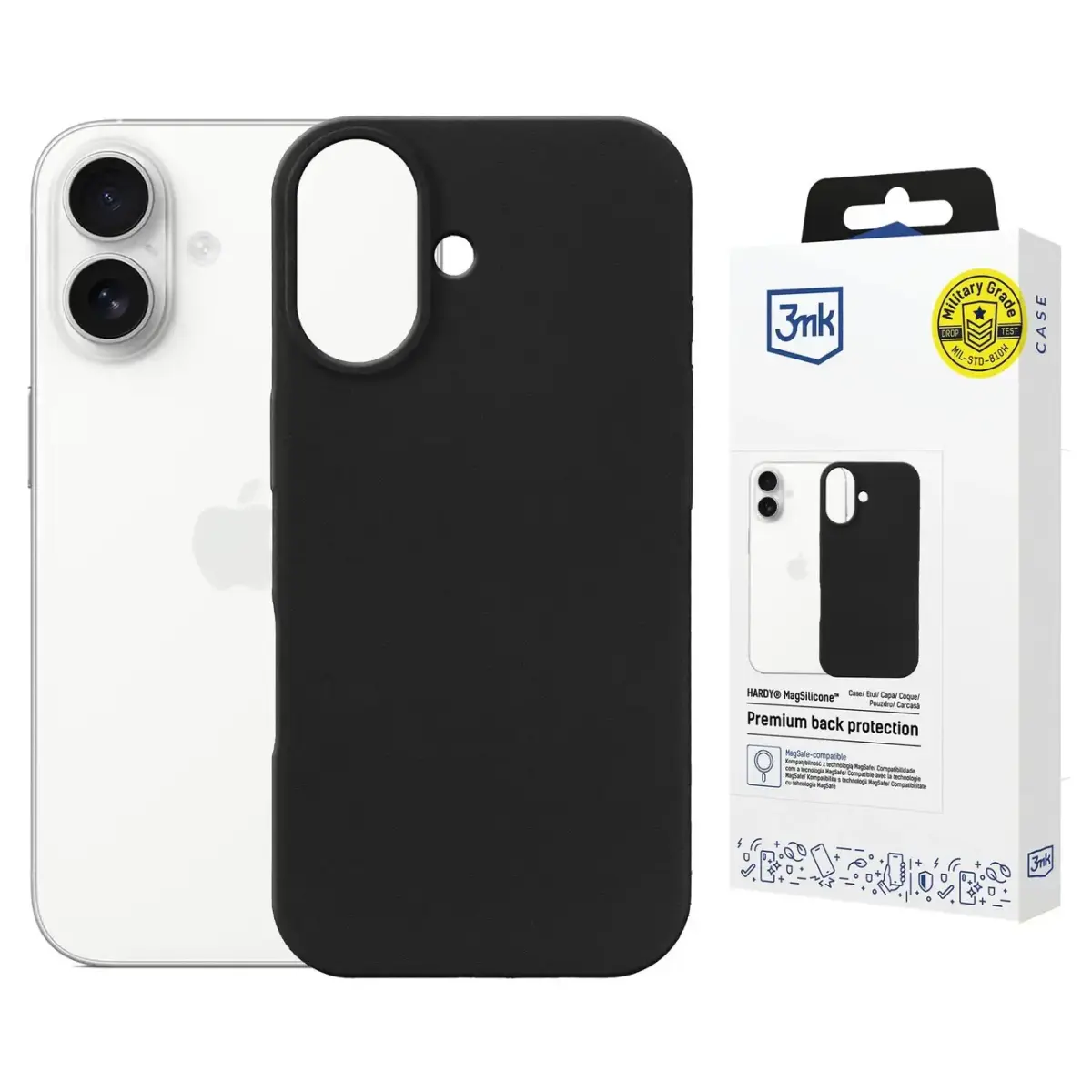 3mk Hardy MagSilicone Case for Apple iPhone 17 - Black