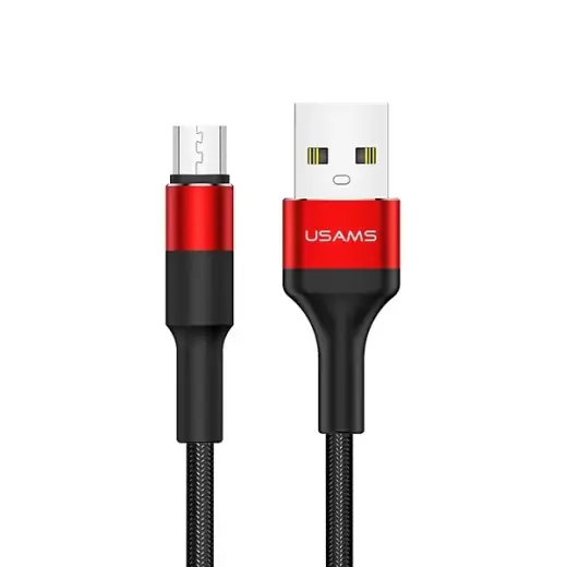 USAMS U5 SJ224USB02 провод для передачи данных и зарядки | USB-A на Micro USB | 10W | 1.2m | красный