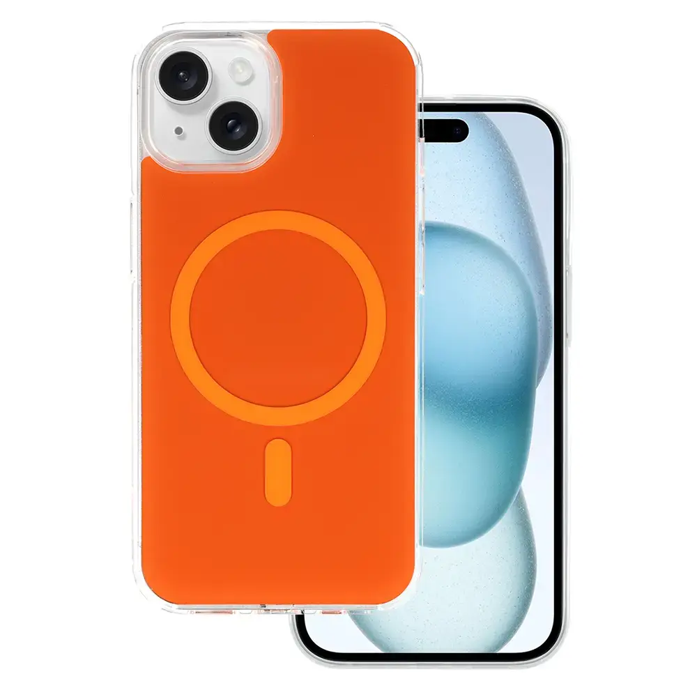 Glossy maciņš ar MagSafe atbalstu telefonam iPhone 13 | iPhone 14 oranžs