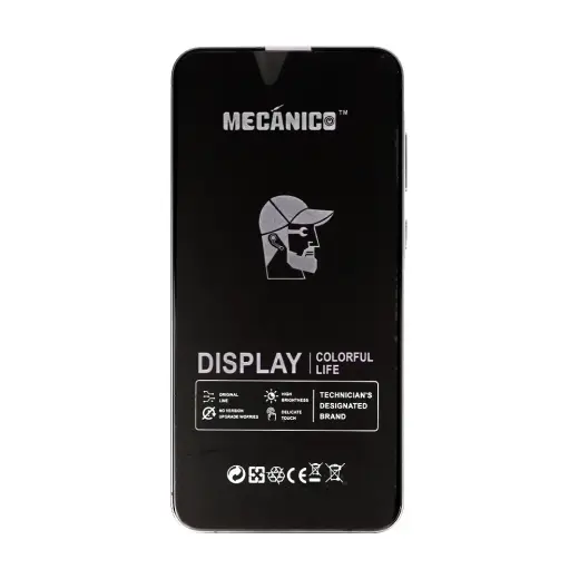 Mecanico LCD Screen T2O for Samsung Galaxy A55 black with frame
