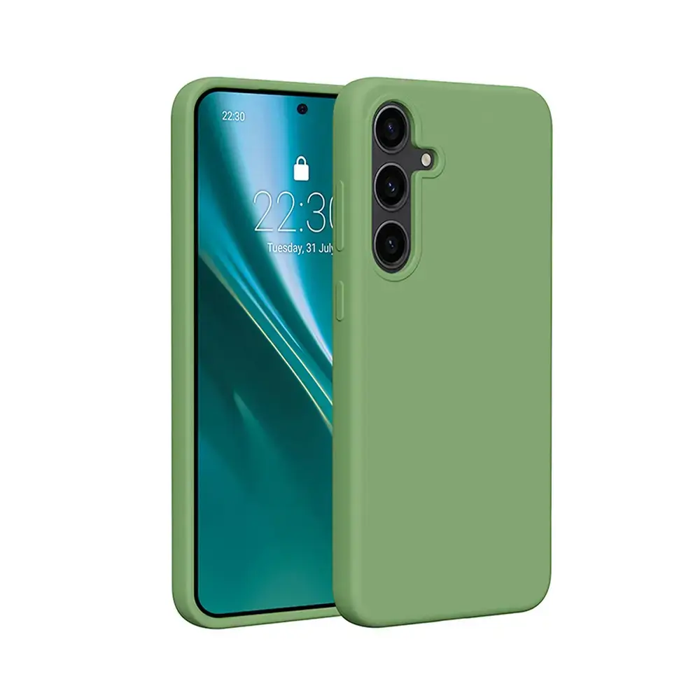 Etteri Silicone phone case for Samsung Galaxy S25 light green