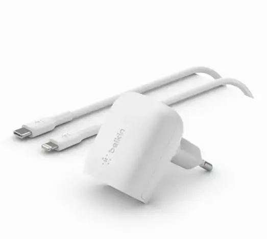 Charger 20W USB-C PPS + cabel 1m USB-C|LTG white