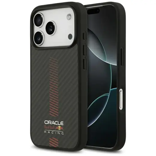Red Bull Kevlar Powerbar maciņš ar MagSafe atbalstu telefonam iPhone 17 Pro melns