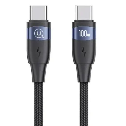 USAMS SJ632USB01 data transfer and charging cable | USB-C to USB-C | 100W | 1.2m | black
