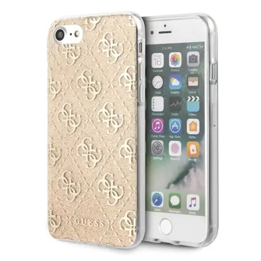 Guess GUHCI8PCU4GLGO iPhone 7|8|SE 2020 | SE 2022 złoty|gold hard case 4G Glitter