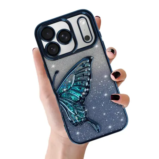 Tel Protect Butterfly Water maciņš telefonam iPhone 17 Pro zils